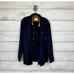 Legendary Whitetails Men's Navy Buck Camp Flannel Button Up Shirt Size 2XL